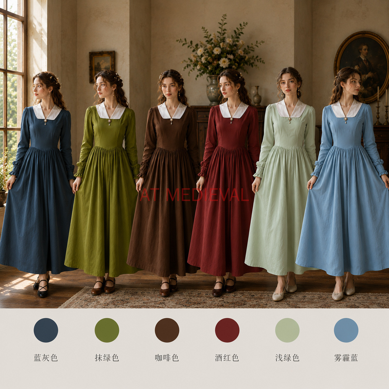 Vintage Fashion Stores - Gaun Victoria Vintage untuk Wanita, Pakaian