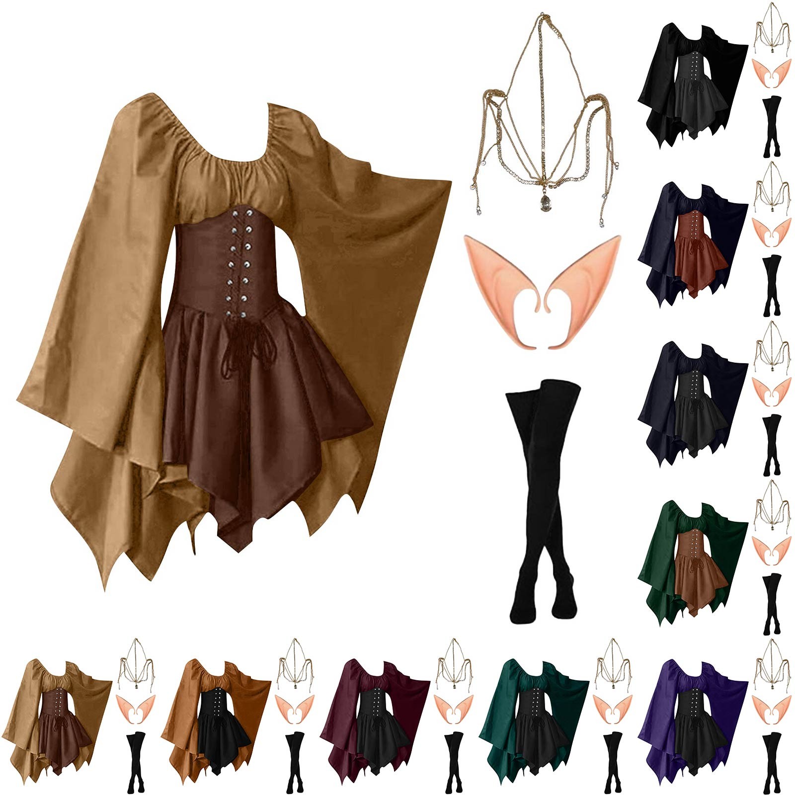 Kostum Peri Elf Vintage Abad P - Vintage Fashion Dresses ulasan dan harga