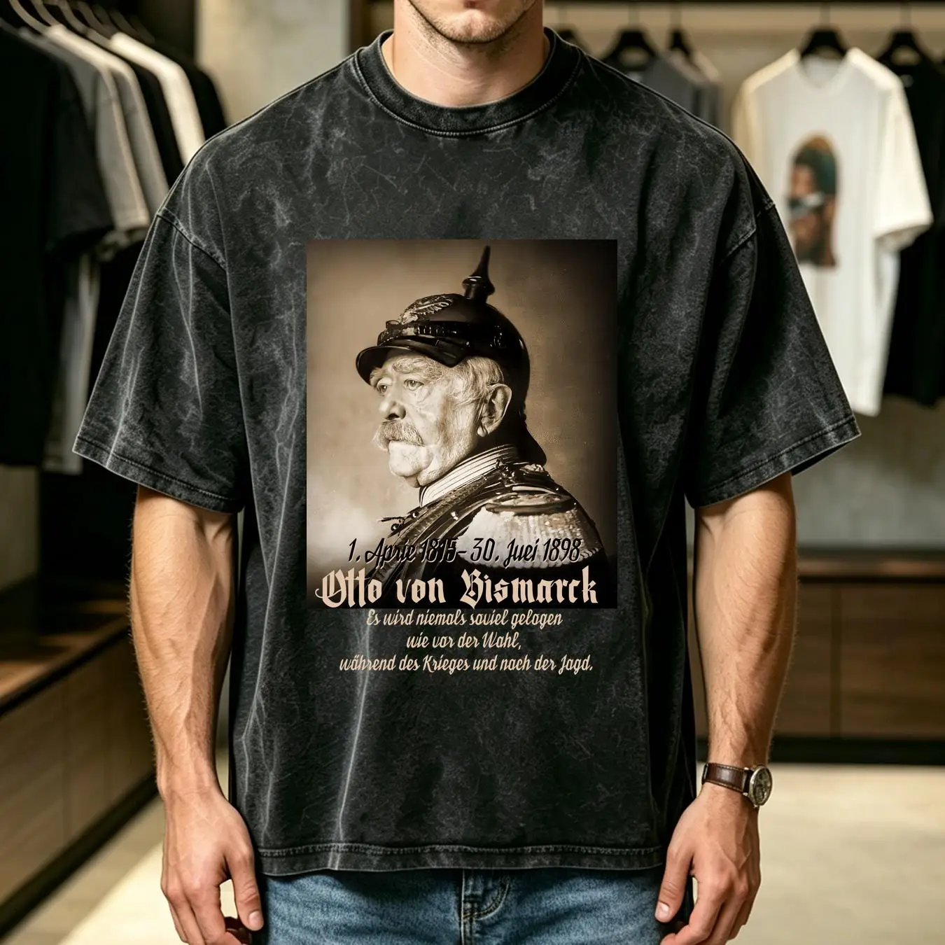Kaos T-Shirt Otto von Bismarck - Vintage Fashion Quotes ulasan dan harga