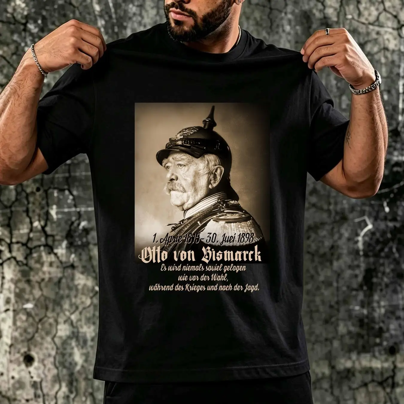 Kaos T-Shirt Otto von Bismarck - Vintage Fashion Quotes ulasan dan harga