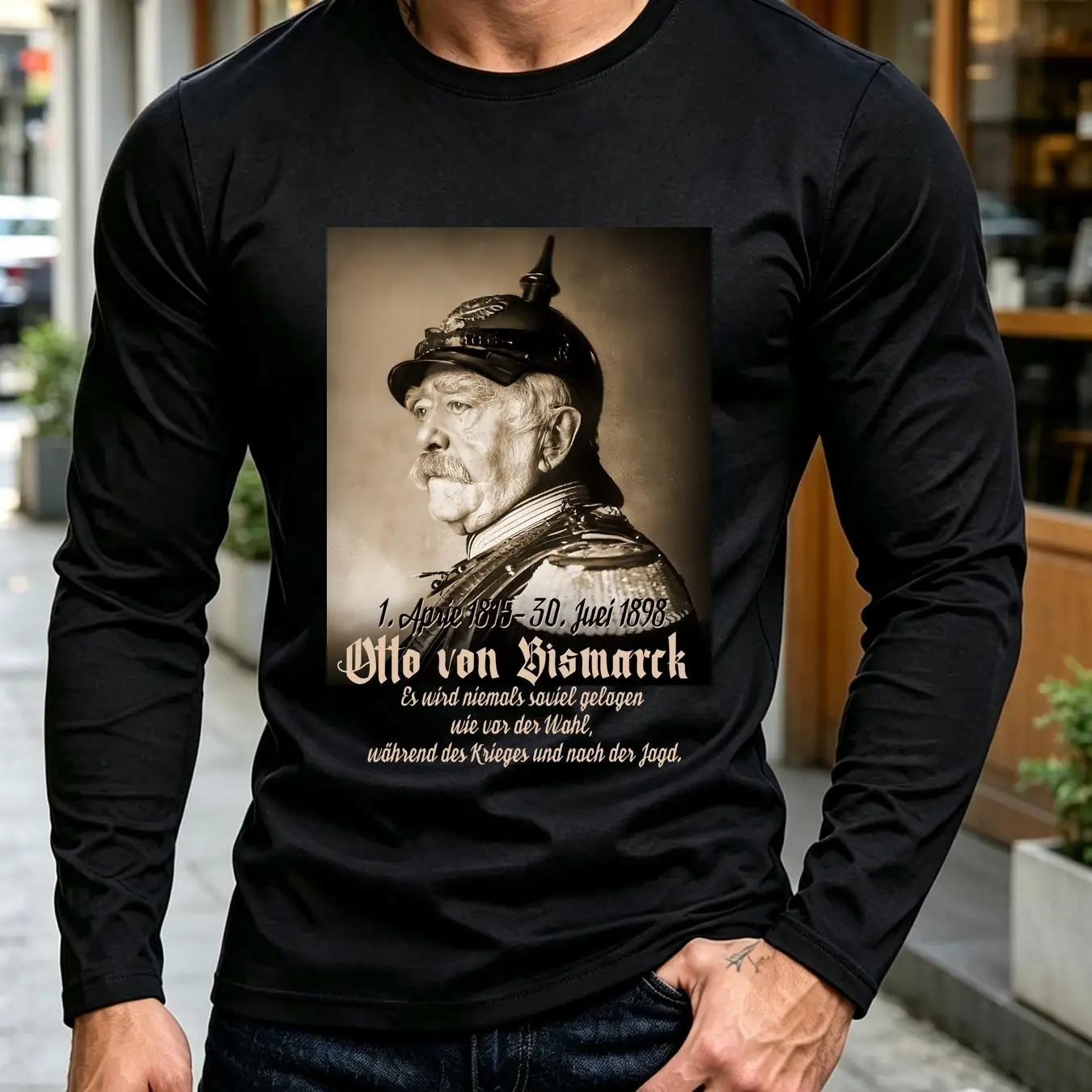 Kaos T-Shirt Otto von Bismarck - Vintage Fashion Quotes ulasan dan harga