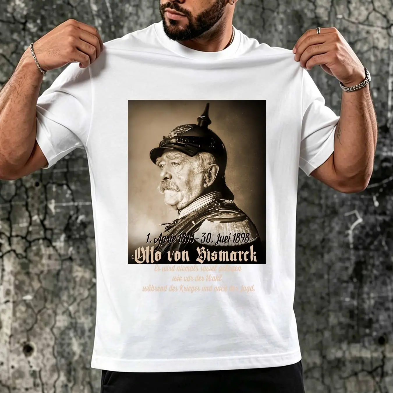 Kaos T-Shirt Otto von Bismarck - Vintage Fashion Quotes ulasan dan harga