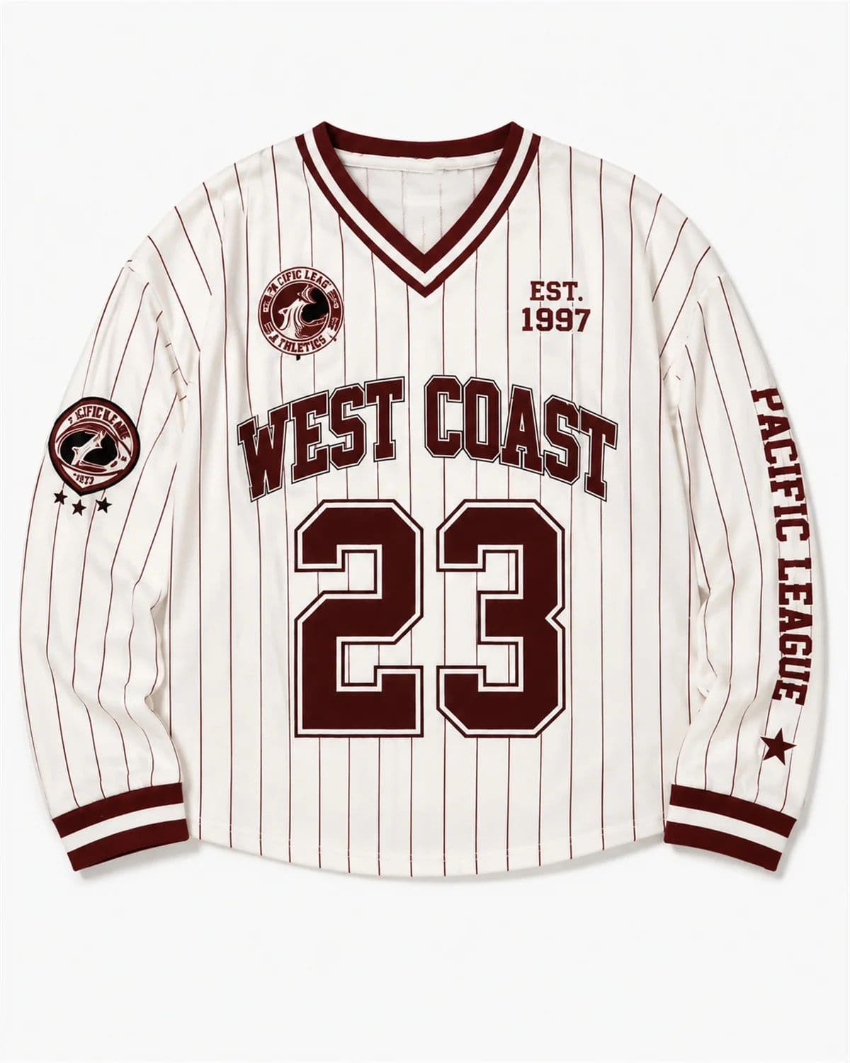 Kaos Baseball West Coast 23 un - Vintage Fashion Jersey ulasan dan harga